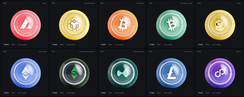 Token packshots across Polyester markets