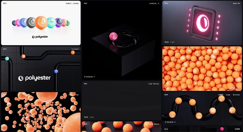 Imagery library with stills and motion loops