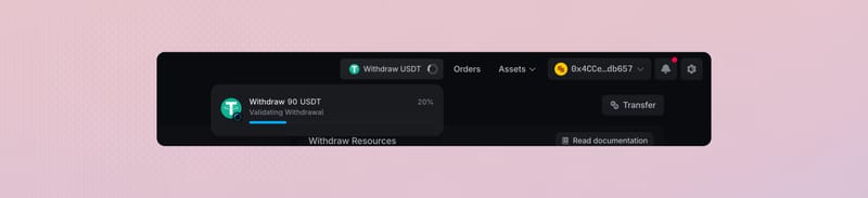 In-progress withdrawal with Submitting to Source Chain