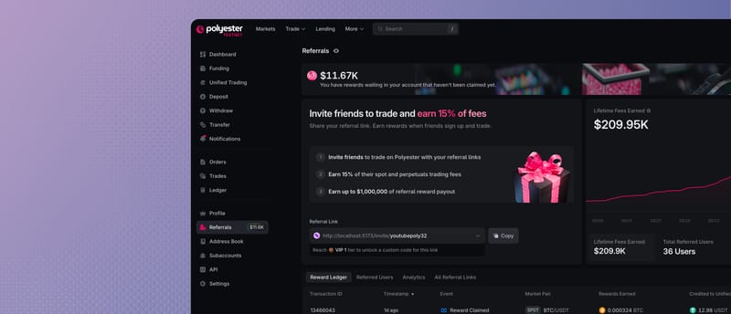 Reach VIP 1 to unlock a custom code for a referral link