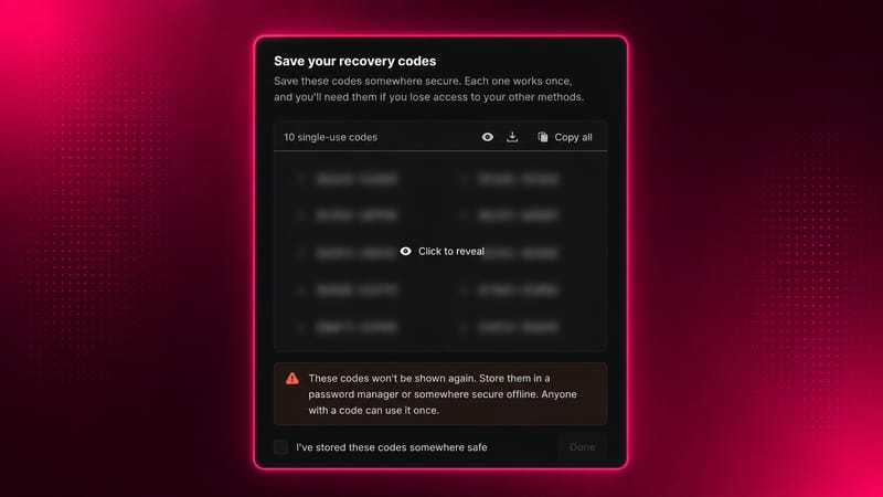 Recovery Codes