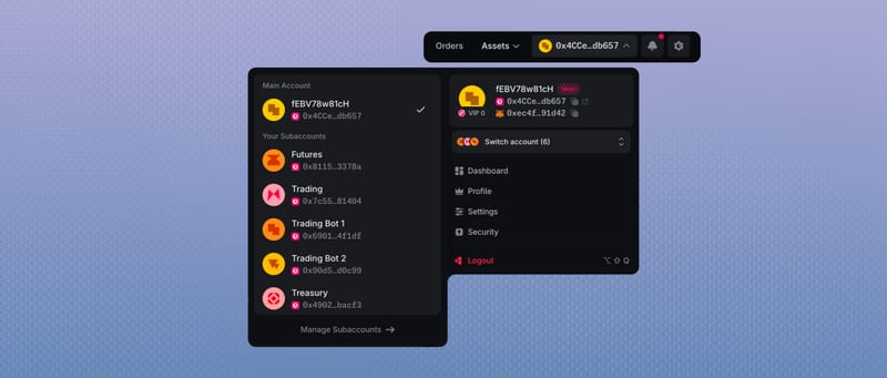 Deposit dialog with Select Asset and supported chains
