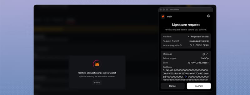Confirm the allowlist change in your wallet